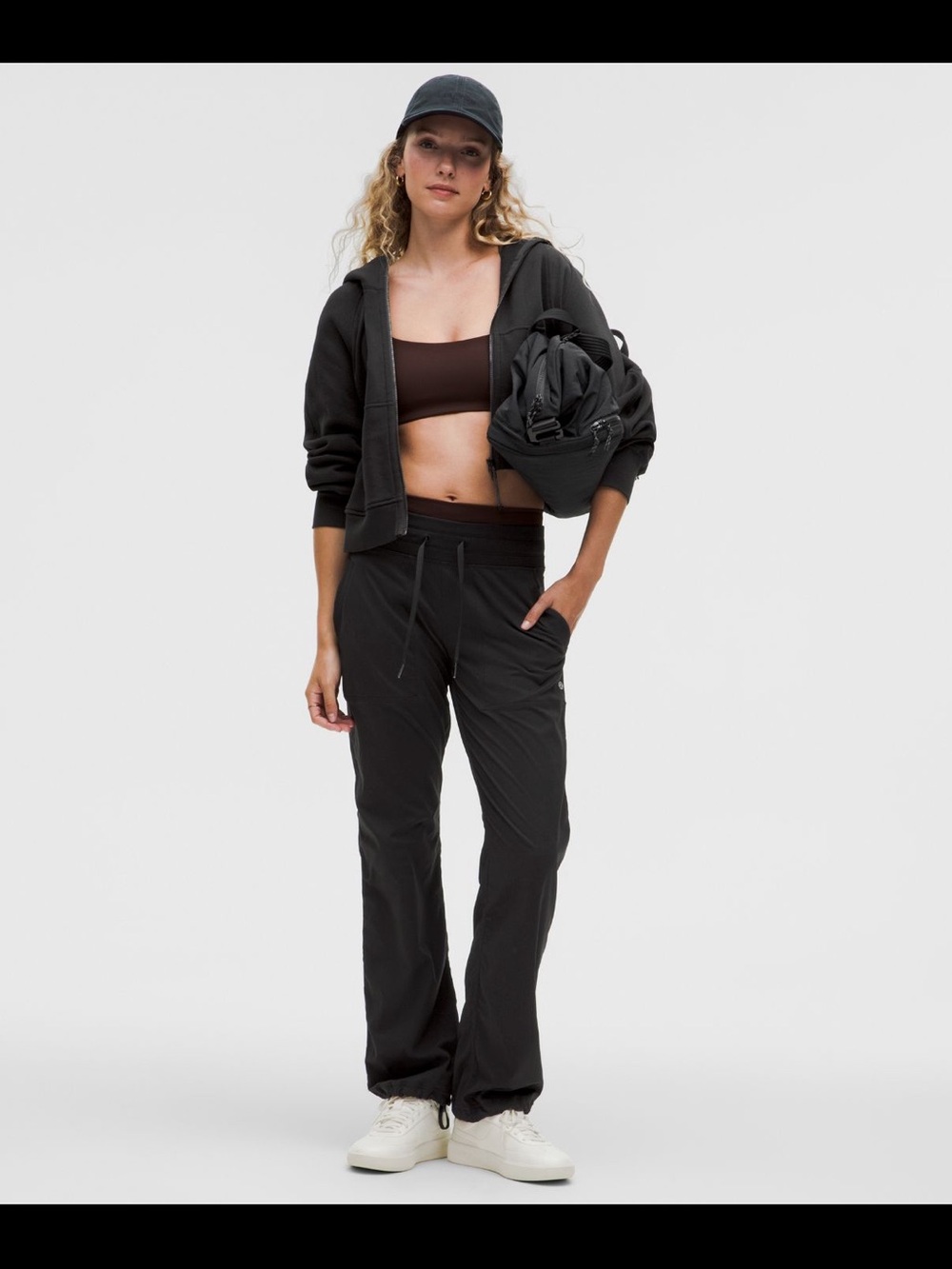 Lululemon Dance Studio Lined Black Drawstring Casual Pants